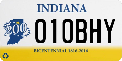 IN license plate 010BHY