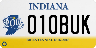 IN license plate 010BUK