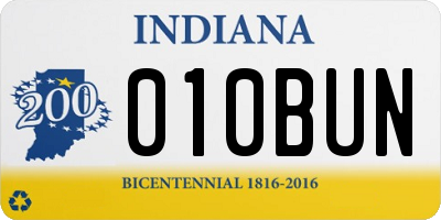 IN license plate 010BUN