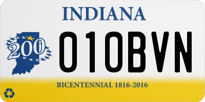 IN license plate 010BVN