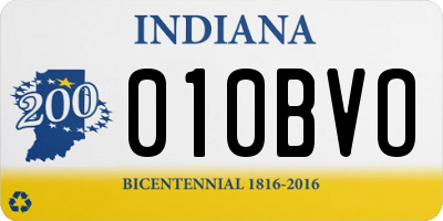 IN license plate 010BVO