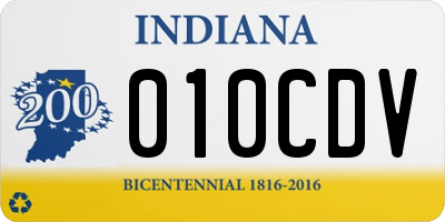IN license plate 010CDV