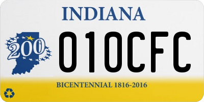 IN license plate 010CFC