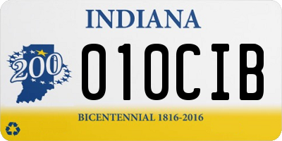 IN license plate 010CIB