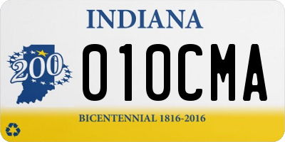 IN license plate 010CMA