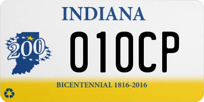 IN license plate 010CP