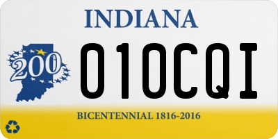 IN license plate 010CQI