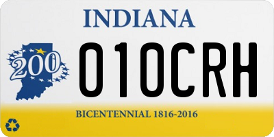 IN license plate 010CRH