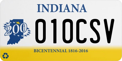 IN license plate 010CSV