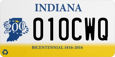 IN license plate 010CWQ