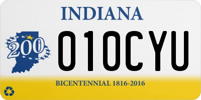 IN license plate 010CYU