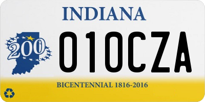IN license plate 010CZA