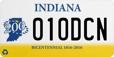IN license plate 010DCN