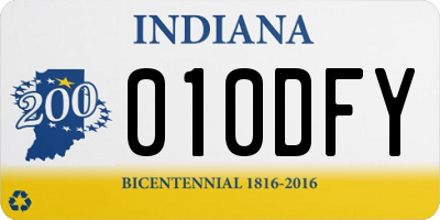 IN license plate 010DFY