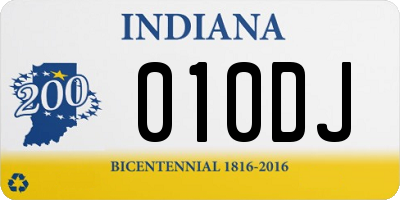 IN license plate 010DJ