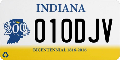 IN license plate 010DJV