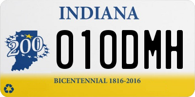 IN license plate 010DMH