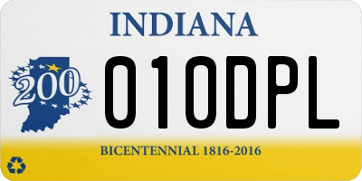 IN license plate 010DPL