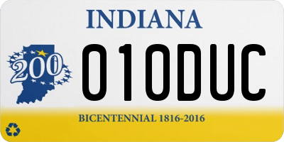 IN license plate 010DUC