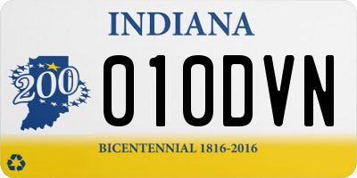 IN license plate 010DVN