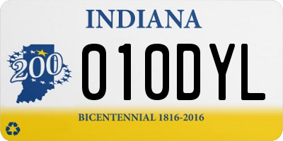IN license plate 010DYL