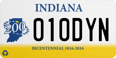 IN license plate 010DYN