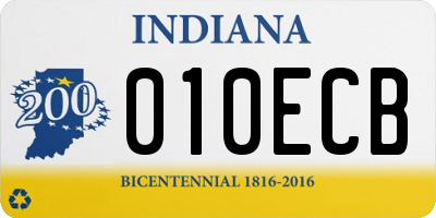 IN license plate 010ECB