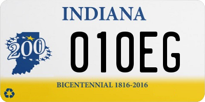 IN license plate 010EG