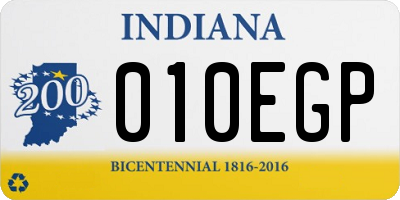 IN license plate 010EGP