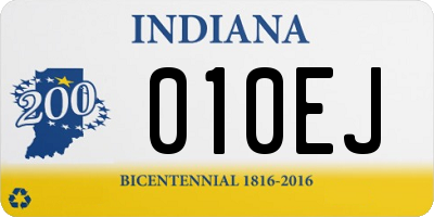 IN license plate 010EJ