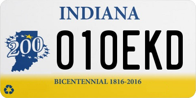 IN license plate 010EKD