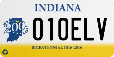 IN license plate 010ELV