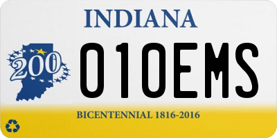 IN license plate 010EMS