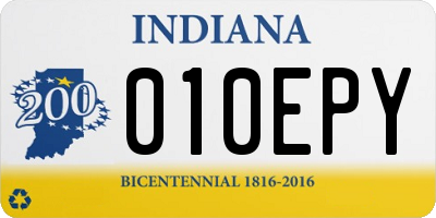 IN license plate 010EPY
