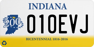 IN license plate 010EVJ