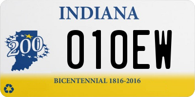 IN license plate 010EW
