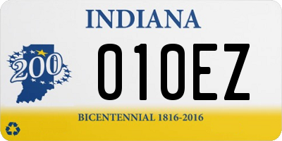 IN license plate 010EZ