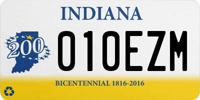 IN license plate 010EZM