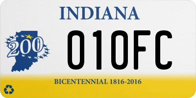 IN license plate 010FC