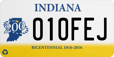 IN license plate 010FEJ