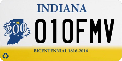 IN license plate 010FMV