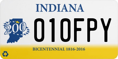 IN license plate 010FPY