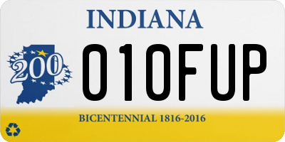 IN license plate 010FUP