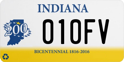 IN license plate 010FV