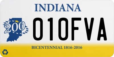 IN license plate 010FVA