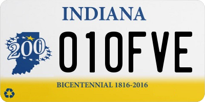 IN license plate 010FVE