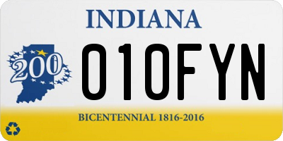 IN license plate 010FYN