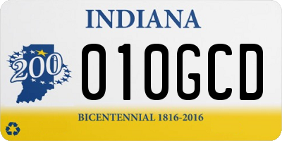 IN license plate 010GCD