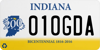IN license plate 010GDA