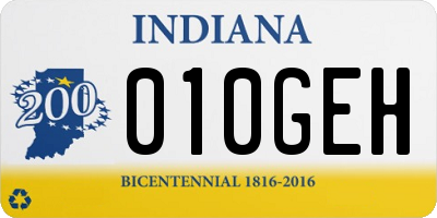 IN license plate 010GEH